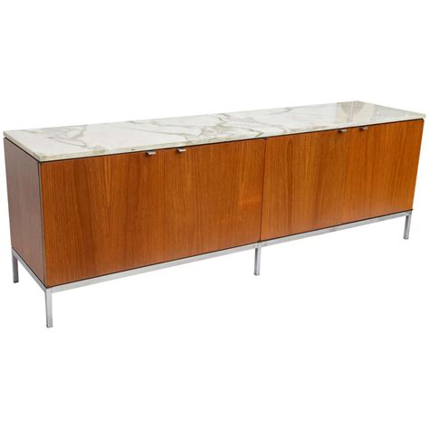 knoll marble top cabinet steel legs 1stdibs|Florence Knoll Bench steel and walnut 1950s .